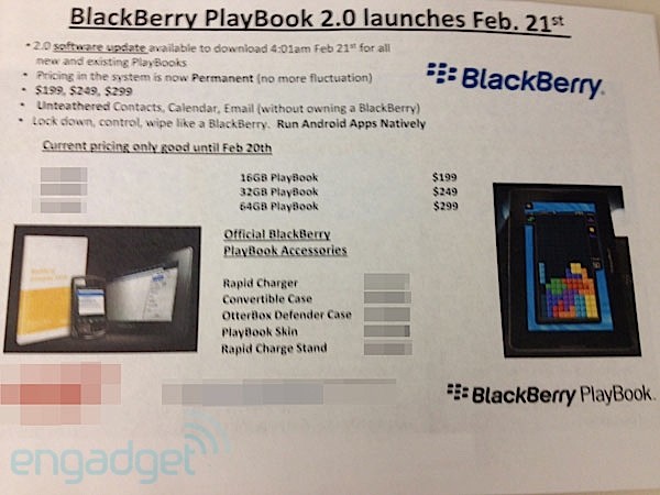 BlackBerry PlayBook OS 2.0 จ่อคิวอัพเดทวันที่ 21 กุมภาพันธ์นี้