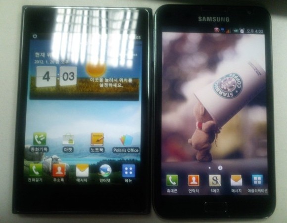 ของจริงหลุดภาพ LG Optimus Vu เทียบเคียง Galaxy Note