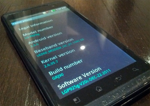 มาซะที Update Gingerbread ของ Optimus 3D