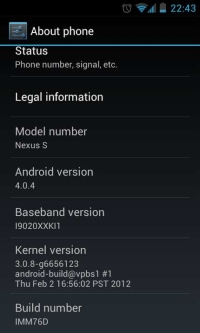 มาแล้ว!!! อัพเดท Galaxy Nexus / Nexus S