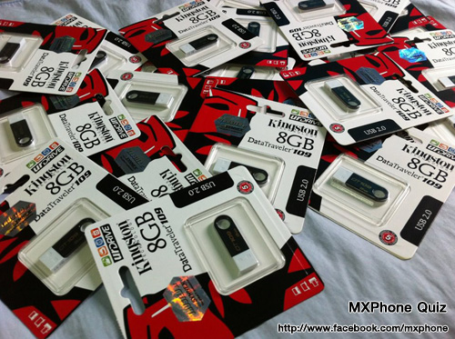 ได้ผู้โชคดีครบแล้ว! กับกิจกรรมแจกรางวัล Kingston DataTraveler 8GB เพียงเข้าร่วมตอบคำถามในแฟนเพจ MXPhone
