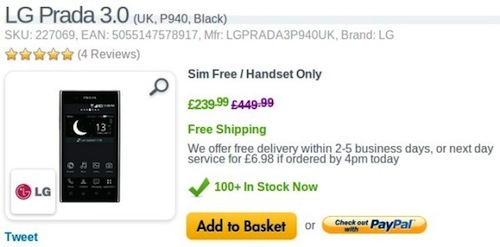 LG Prada 3 ถูกโล๊ะทิ้งที่เมืองผู้ดี
