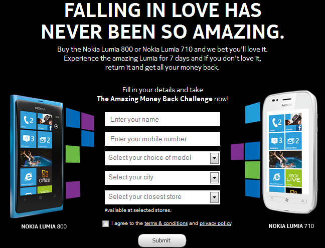 ไม่พอใจคืนเงินภายใน 7 วันแบบนี้ก็มีกับการตลาด Nokia Lumia ที่ประเทศอินเดีย