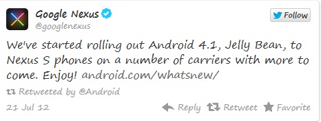 Nexus S ได้อัพเดท Jelly Bean แล้ว