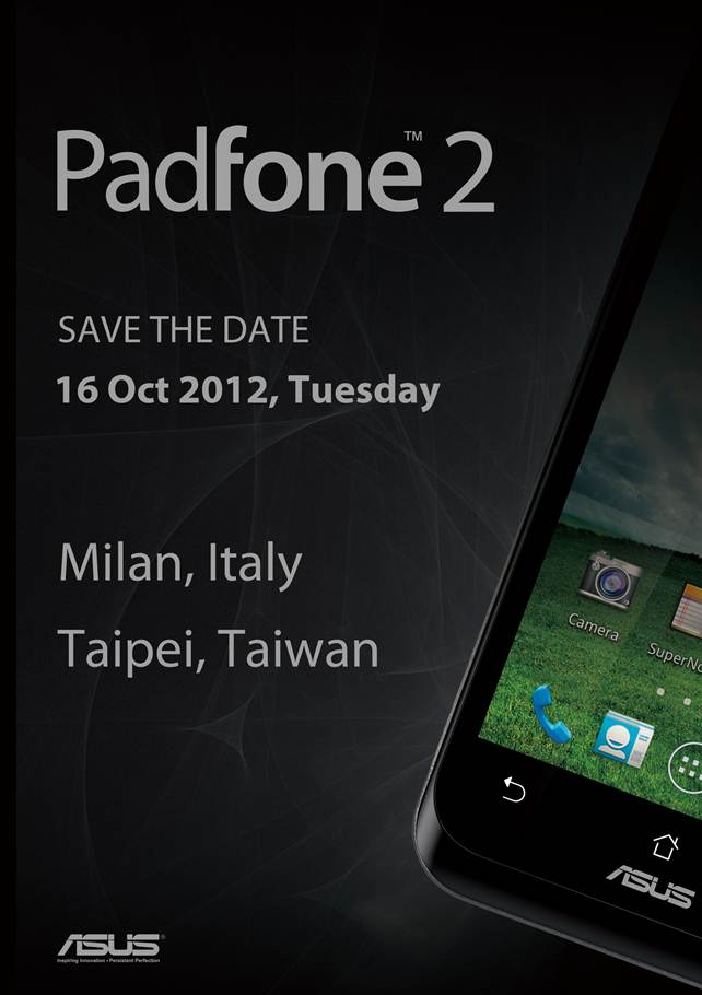 ASUS วางงานเปิดตัว Padfone 2 แล้ว เดือนหน้าเจอกัน