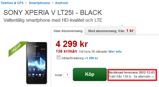 Sony Xperia V ตัวท็อปกันน้ำของจริงลงตลาดได้เร็วสุด ต้นเดือนธันวาคมนี้