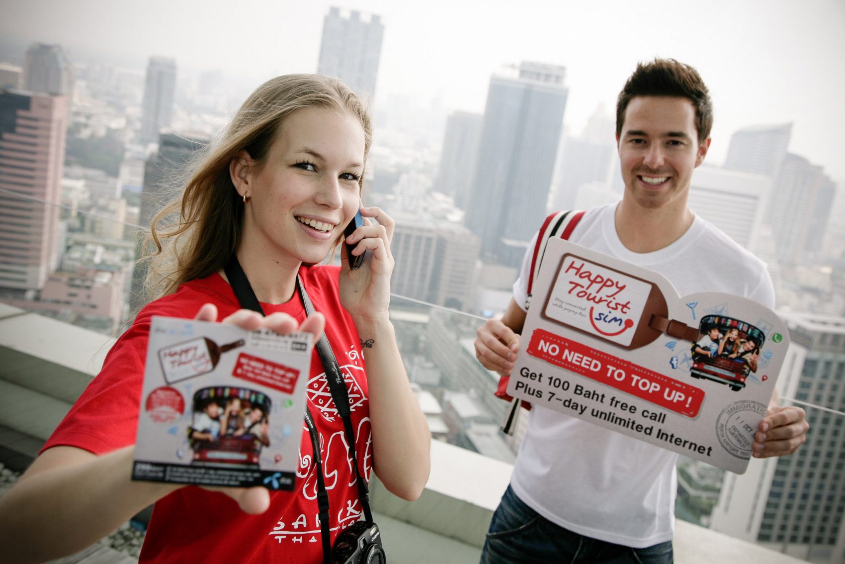 แฮปปี้แนะนำซิมแฮปปี้ทัวร์ริสต์รุ่นใหม่ ให้นักท่องเที่ยวใช้งานได้สะดวกทันทีไม่ต้องเติมเงินก่อน มอบโทรต่างประเทศราคาพิเศษ และอินเทอร์เน็ตไม่จำกัดบน dtac 3G และ dtac wifi