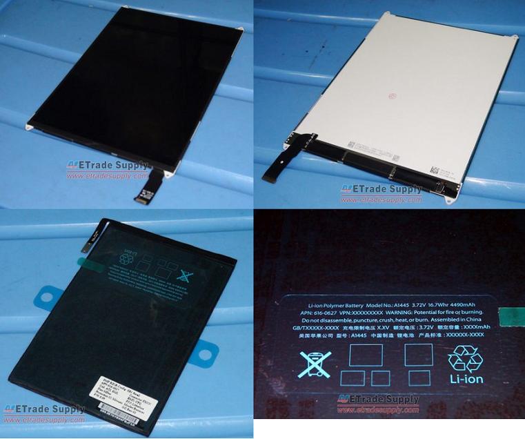 หลุดภาพชิ้นส่วนหน้าจอและแบตเตอรี่ของ iPad mini พร้อมวางขาย 9 พฤศจิกายนนี้ ?