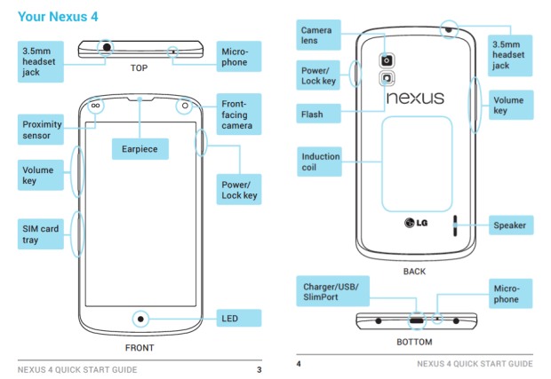 คู่มือการใช้งาน LG Nexus 4 หลุดด้วยและรูปตัวอย่างจากกล้อง Nexus 10