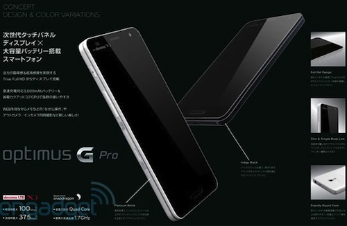 สงครามหน้าจอ 1080p อีกเจ้า…LG หลุด Optimus G Pro