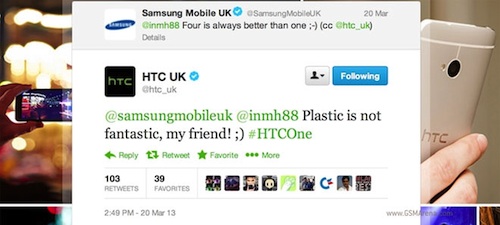 ก่อดราม่ากันไหม? เมื่อ HTC กัดกับ Samsung ด้วย Twitter