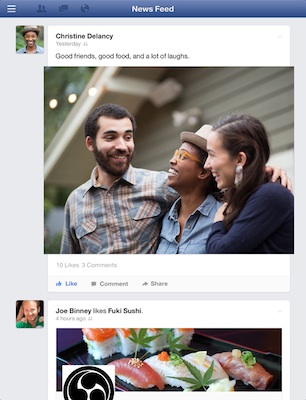 อัพเดท Facebook For iOS กับความสามารถบางส่วนจาก Facebook Home