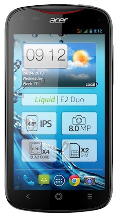 Acer เปิดตัว Liquid E2 นี่คือ Quad Core ที่รองรับ 2 SIM