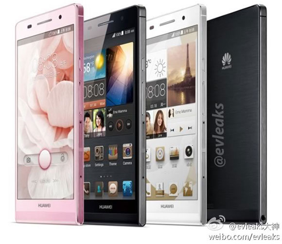 ภาพใหม่ล่าสุด Huawei Ascend P6 มีสามสี พร้อมข้อมูลราคา $490 ไม่ใช่ $330 ตามที่ลือก่อนหน้านี้