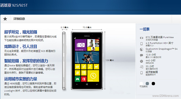 แค่ล้ำกว่า? โนเกียเปิดตัว Lumia 925T ที่จีนแผ่นดินใหญ่