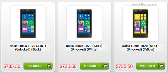 เปิดพรีออเดอร์แล้ว Nokia Lumia 1020 แบบไม่ติดล็อคราคา $735 ที่ USA