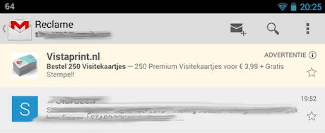 มันมาแล้ว โฆษณาบน Gmail