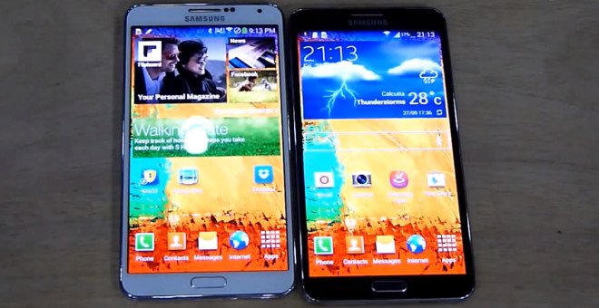 วัดซักตั้ง… มาดูวีดีโอเปรียบเทียบ Galaxy Note 3 สองความเหมือนหรือแตกต่าง