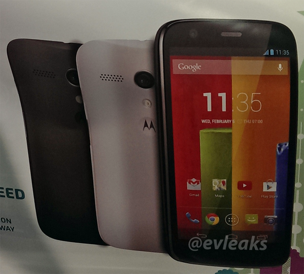 รูปหลุด Moto G พร้อมสเปค