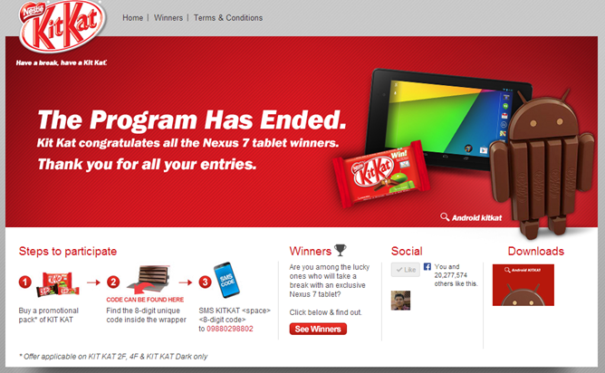 กิจกรรมแจกกับ Kit Kat ฉาวในอินเดีย แจก Nexus 7 (2012) แทนที่จะเป็นรุ่นใหม่