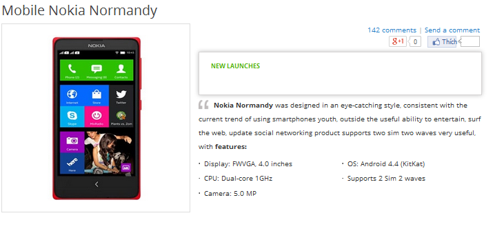 Nokia Normandy โผล่บนเว็บเวียตนาม หลักฐานชี้ใช้ Android เยอะกว่าที่คาด