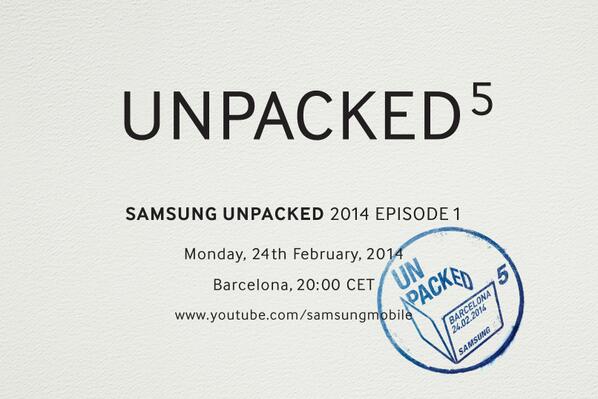 Samsung ยืนยัน จัดงาน Unpacked วันที่ 24 กุมภาพันธ์นี้ที่ MWC2014