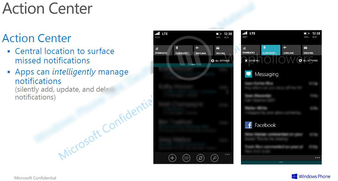 มาแล้วจ้า หลุดรูปหน้าจอ Notification Center ของ WP8 แบบชัดๆ