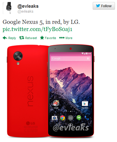 ชัดขนาดนี้มาแน่ Nexus 5 สีแดง