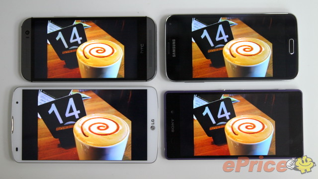 ประชันหน้าจอสี่ทหารเสือ G Pro 2 / Galaxy S5 / One M8 และ XPERIA Z2!!