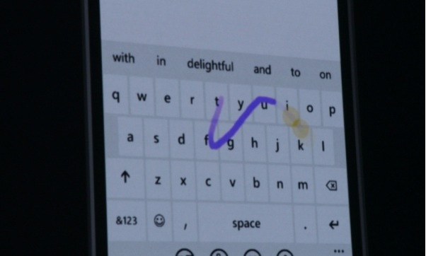 คีย์บอร์ดใหม่ Windows Phone 8.1 : Shape Keyboard