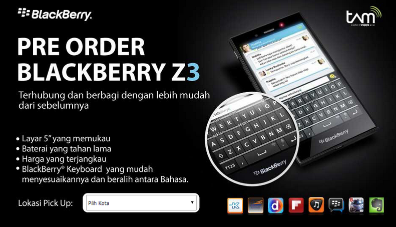 ยังแรงอยู่ BlackBerry Z3 เปิดให้จองใน Indonesia ขายเกลี้ยงสนิท