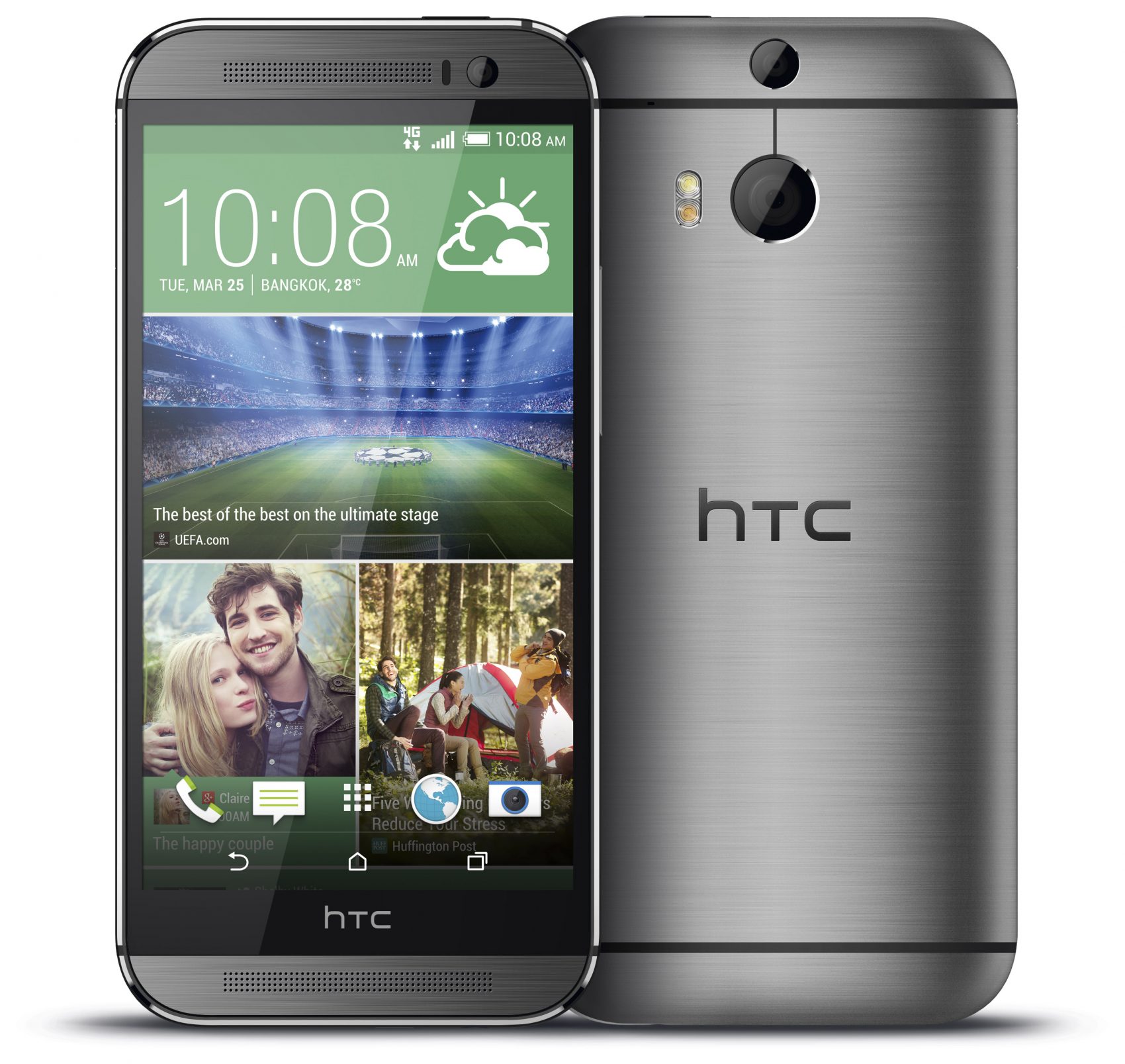 HTC One M8 ที่สุดแห่งดีไซน์หรูหรางดงามล้ำกว่าด้วยเทคนิคการผลิตไร้รอยต่อ (unibody) แข็งแรงทนทานด้วยอลูมิเนียม ดุจเดียวกับรถซูเปอร์คาร์ระดับโลก