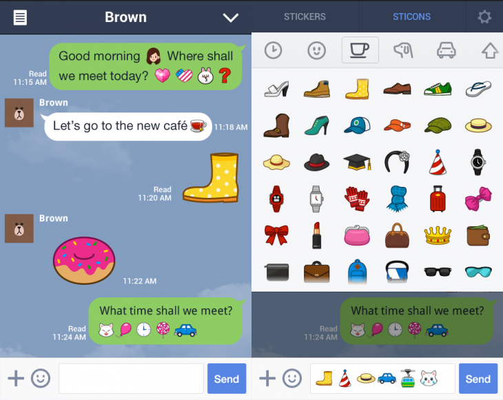 LINE ฟีเจอร์ใหม่ Sticons กึ่งกลางอีโมจิและสติกเกอร์