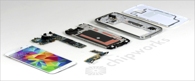 Chipworks แกะสำรวจภายในใครบ้างอยู่เบื้องหลังความสุดยอดของ Galaxy S5!!