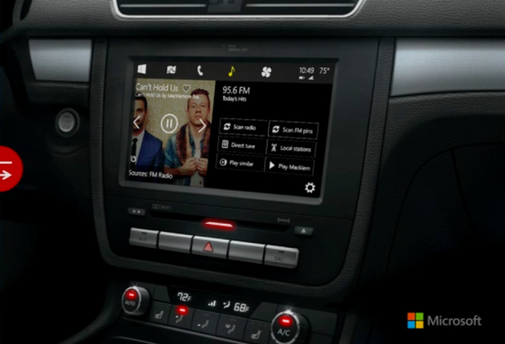 Microsoft โชว์แนวคิด Windows in Car เปิดศักราชการแข่งขันเทคโนโลยีในรถยนต์