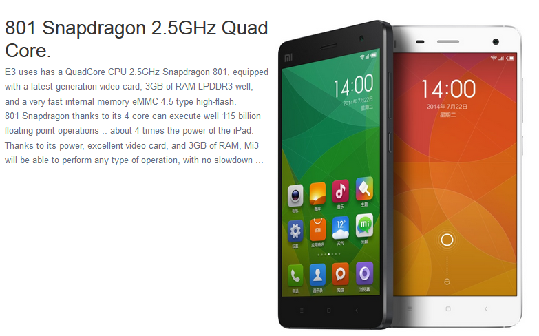 Xiaomi Mi4 บุกตลาดยุโรป ตัวแทนเริ่มเปิดรับจองที่แรกในอิตาลี!!