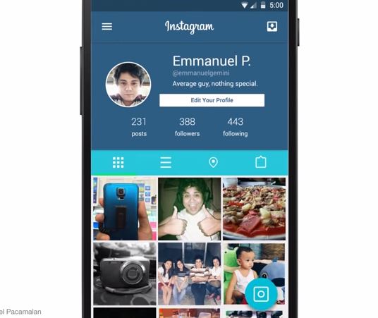ถูกใจไหม ถ้า Instagram รวมร่างกัน Material Design แล้วเป็นแบบนี้?