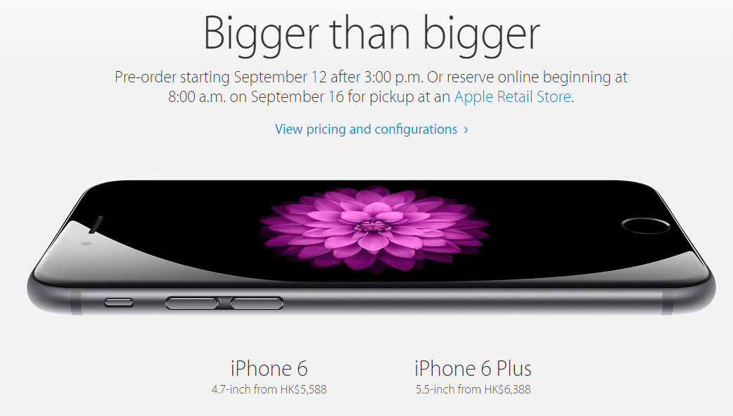 เปิดราคา iPhone 6 และ iPhone 6 Plus ที่ HongKong แล้ว เริ่มต้นที่ 24,000 บาท คาดในไทยไม่ต่าง