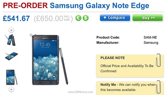 โผล่มาอีกแล้ว ราคา Galaxy Note Edge ครั้งนี้ที่ UK กับราคาเกือบ 3 หมื่น