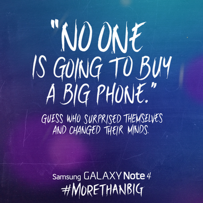 กัดจมเขี้ยว Samsung #Morethanbig เอาคืนสวนคำพูดดัง วันนี้เปลี่ยนใจหรอ?
