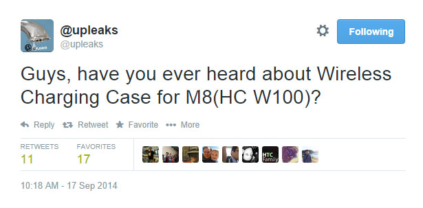 แว่วๆ ว่า HTC One M8 อาจจะมีเคส Wireless Charging ออกมาให้ใช้งานกันด้วย?