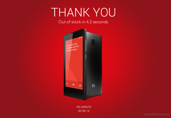 ประเดิมสวย Xiaomi Redmi 1S ขายหมดสี่หมื่นเครื่องในพริบตาเดียว!!