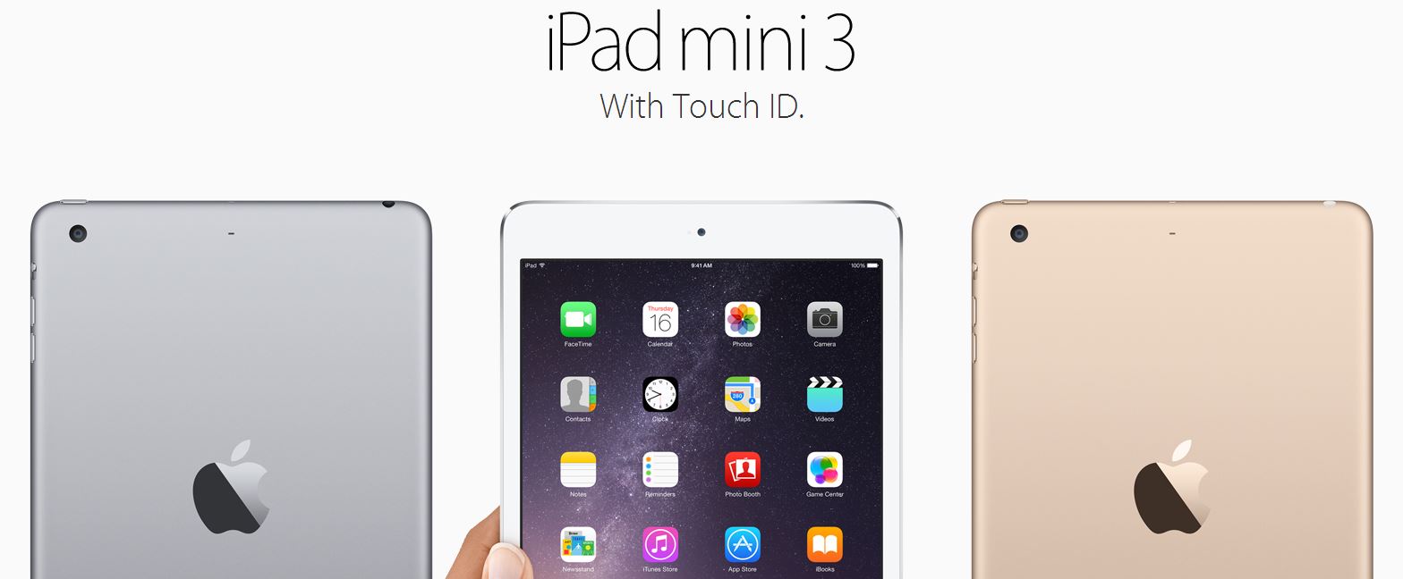 Apple เปิดตัว iPad mini 3 มินิอัพเกรด เพิ่มรุ่นสีทองและ Touch ID