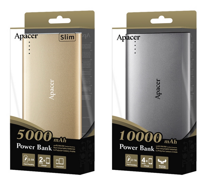 Apacer ลุยตลาดเพาเวอร์แบงค์ ส่ง B510, B520 ทนทาน บางเบา ตอบโจทย์ไลฟ์สไตล์โมบายยุคใหม่