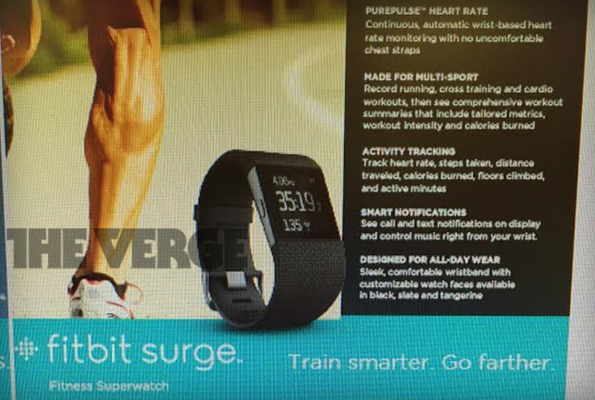Fitbit Surge สมาร์ทวอทช์ตัวแรกจาก Fitbit เตรียมวางขายในราคา $249