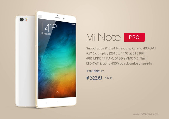 แน่นอนว่า Xiaomi ไม่ได้เปิดตัวแค่ตัวเดียว ยังมี Mi Note PRO ตามมาด้วย