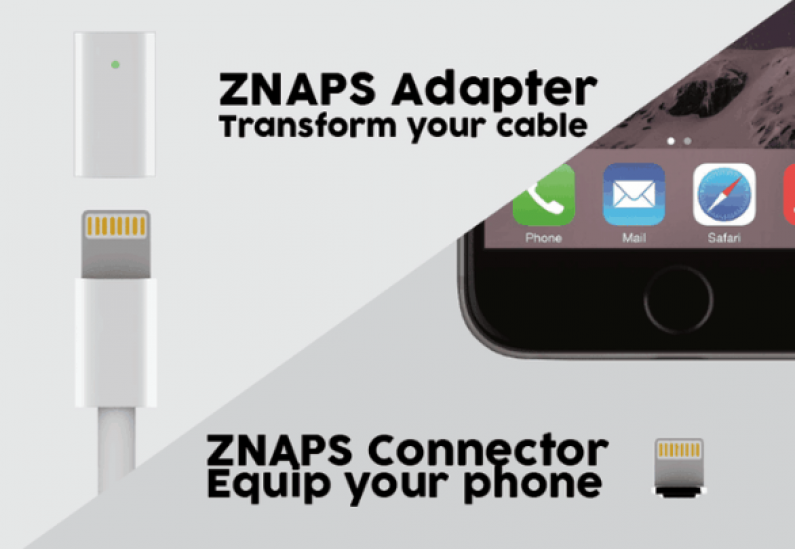 “ZNAPS” อุปกรณ์ใหม่สำหรับสมาร์ทโฟนที่ใช้หลักการคล้ายๆกับ MagSafe ของ Apple