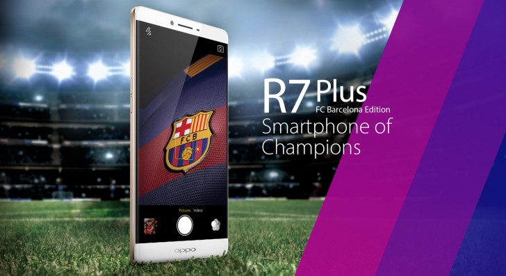 โอกาสพิเศษ Oppo เปิดตัว R7 Plus ตกแต่งในธีมสโมสรฟุตบอลยักษ์ใหญ่ FC Barcelona