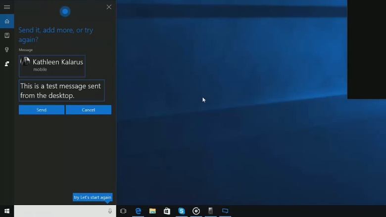 Microsoft ทดสอบบริการ Cortana แจ้งเตือน SMS ครอบคลุม Windows 10 ทั้งระบบ