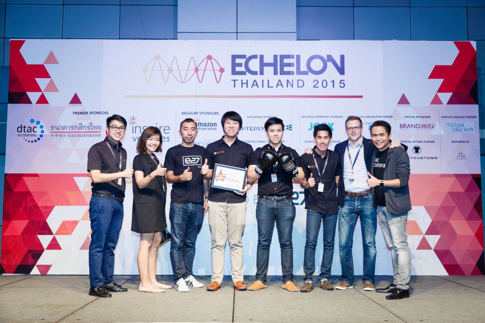 ทีม Giztix จากดีแทค แอ็คเซเลเรท คว้าชัยในงาน เอชลอน Echelon Thailand 2015